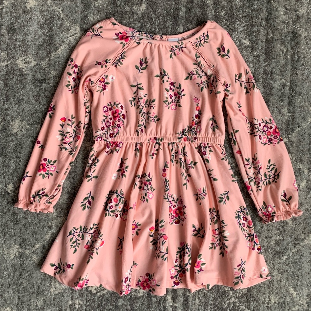 Old Navy floral pink fit & flare dress 4T